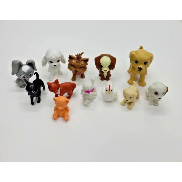 Matell Barbie Doll Pets Dogs, Chicken, Fox, Rabbit, Bear - Picture 1 of 7